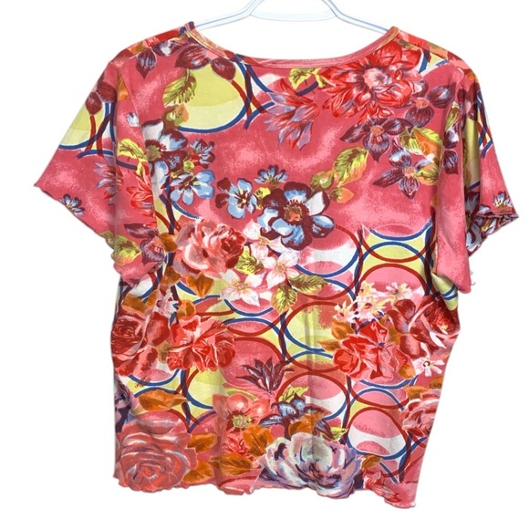 Papa Short Sleeve T shirt w Embellishments on the Front, Colourful - Picture 3 of 13